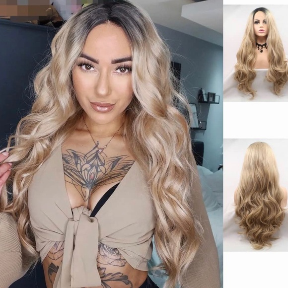 💫 26” BLONDE OMBREBODY WAVY LACE FRONT WIG💫 *NEW*